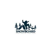 snowboard logo vector