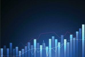 Gráfico del gráfico del palo de la vela del negocio del comercio de inversiones del mercado de valores en el diseño del fondo blanco punto alcista, tendencia del gráfico. ilustración vectorial vector