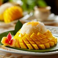 Mango Sticky Rice , AI-generated photo