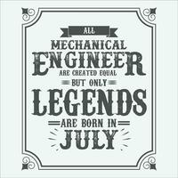 All Electrical Engineer are equal but only legends are born in June, Birthday gifts for women or men, Vintage birthday shirts for wives or husbands, anniversary T-shirts for sisters or brother vector