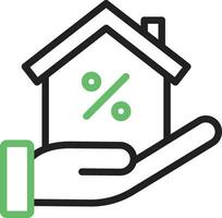 Mortgage icon vector image. Suitable for mobile apps, web apps and print media.