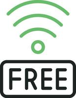 Free Wifi icon vector image. Suitable for mobile apps, web apps and print media.