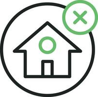 No House icon vector image. Suitable for mobile apps, web apps and print media.