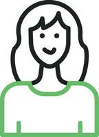 Girl icon vector image. Suitable for mobile apps, web apps and print media.