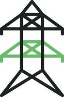 Electric Tower icon vector image. Suitable for mobile apps, web apps and print media.