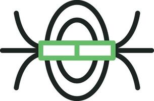 Magnetic Field icon vector image. Suitable for mobile apps, web apps and print media.