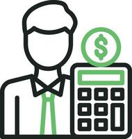 Accountant icon vector image. Suitable for mobile apps, web apps and print media.