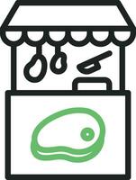 Meat Stall icon vector image. Suitable for mobile apps, web apps and print media.