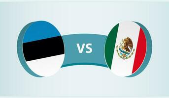 Estonia versus México, equipo Deportes competencia concepto. vector