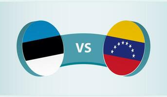 Estonia versus Venezuela, equipo Deportes competencia concepto. vector