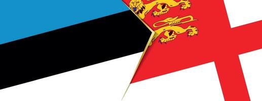 Estonia and Sark flags, two vector flags.