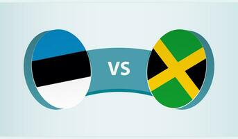 Estonia versus Jamaica, equipo Deportes competencia concepto. vector
