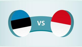 Estonia versus Indonesia, equipo Deportes competencia concepto. vector