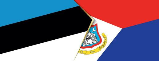 Estonia and Sint Maarten flags, two vector flags.