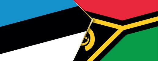 Estonia and Vanuatu flags, two vector flags.