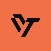 Initial letter YT or TY monogram logo vector