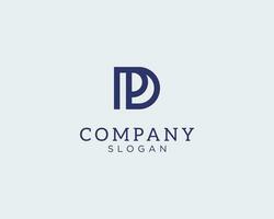 Letter DP or PD logo vector