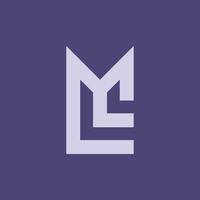 letra ml o lm logo vector