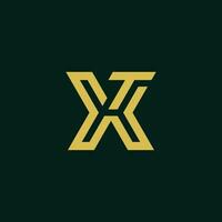 Initial letter XT or TX monogram logo vector