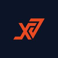 Initial letter XJ or JX monogram logo vector
