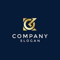 Modern and luxury initial letter KO or OK monogram logo vector