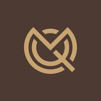 Letter MQ or QM logo vector