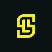 Modern initial letter SL or LS monogram logo vector