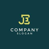 Modern and elegant initial letter JE or EJ monogram logo vector