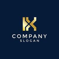 Modern and luxury initial letter KX or XK monogram logo vector