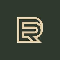 Modern initial letter RE or ER monogram logo vector