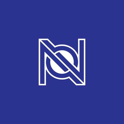 Modern initial letter ON or NO monogram logo
