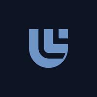 Letter LU or UL logo vector
