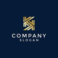 Modern and luxury initial letter KK or 2K monogram logo vector