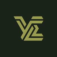 Initial letter YE or EY monogram logo vector