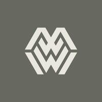 Letter MW or WM logo vector