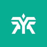 Initial letter YA or AY monogram logo vector