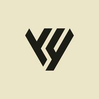 Initial letter YY or 2Y monogram logo vector