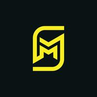 Modern initial letter SM or MS monogram logo vector