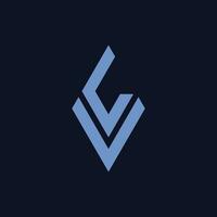 Letter LV or VL logo vector