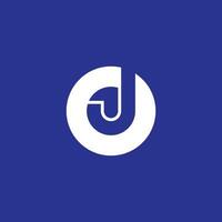 Modern initial letter OJ or JO monogram logo vector