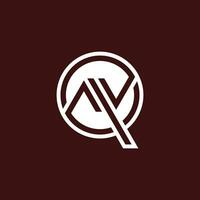 Modern and minimalist initial letter QN or NQ monogram logo vector