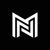 Letter NM or MN logo vector