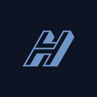 Letter LH or HL logo vector