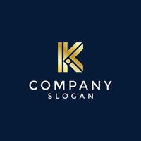 Modern and luxury initial letter KI or IK monogram logo vector