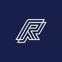 Modern initial letter RR or 2R monogram logo vector