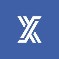 Initial letter XY or YX monogram logo vector