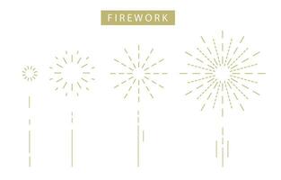 motion graphic firework.Editable vector illustration for graphic design