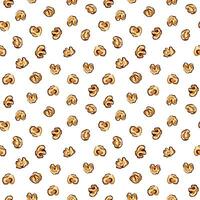 Popcorn, seamless pattern on a white background. Vector illustration. Design element for greeting cards, invitations, covers, textiles, wrapping paper.