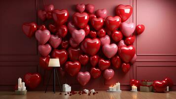 festivo globo amor globos decoraciones para San Valentín día foto