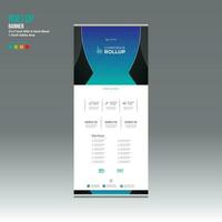 roll up banner design for any best company use vector